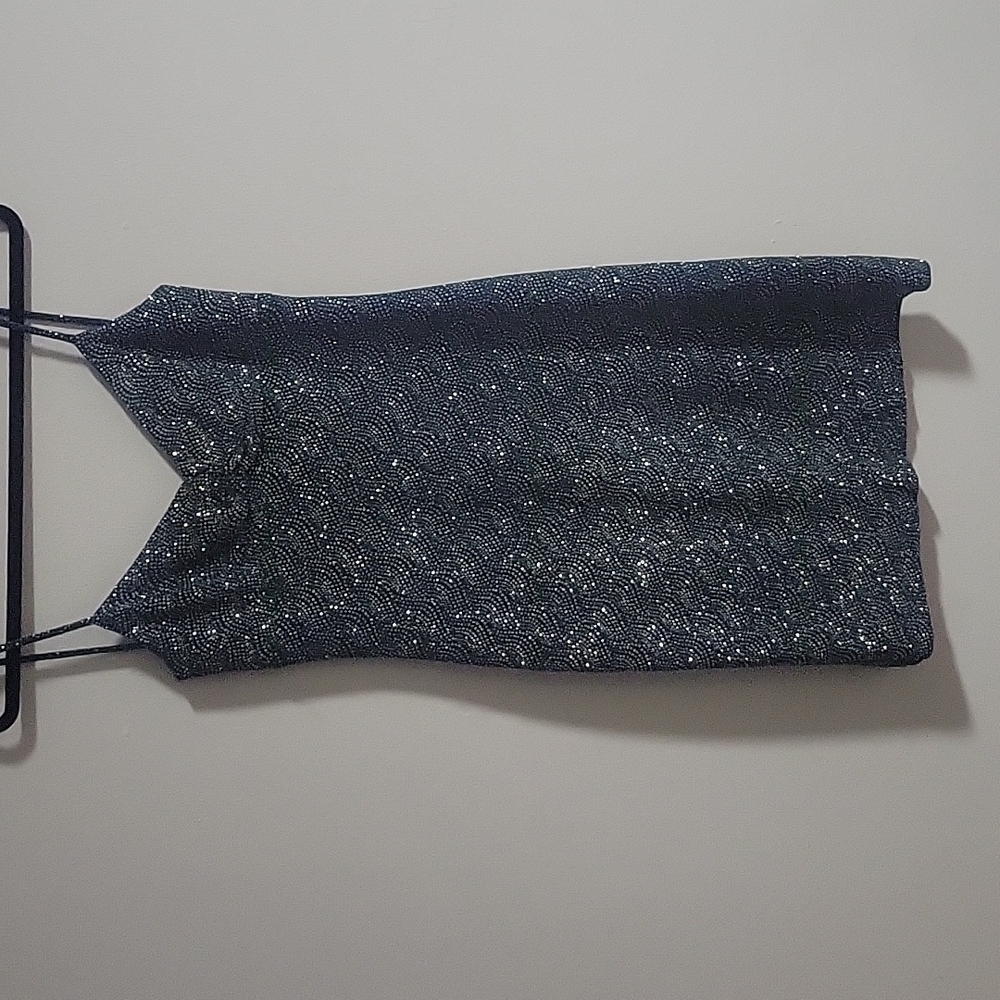 Green sequence Blackless party dress size Medium